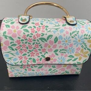 Floral chain crossbody purse